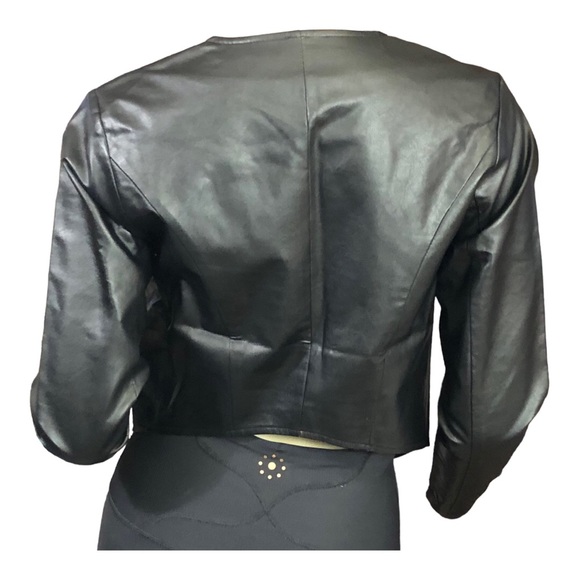 G by Giuliana Asymmetrical Vegan leather Moto Jacket in Black, Size: XXS ~ - Picture 2 of 4